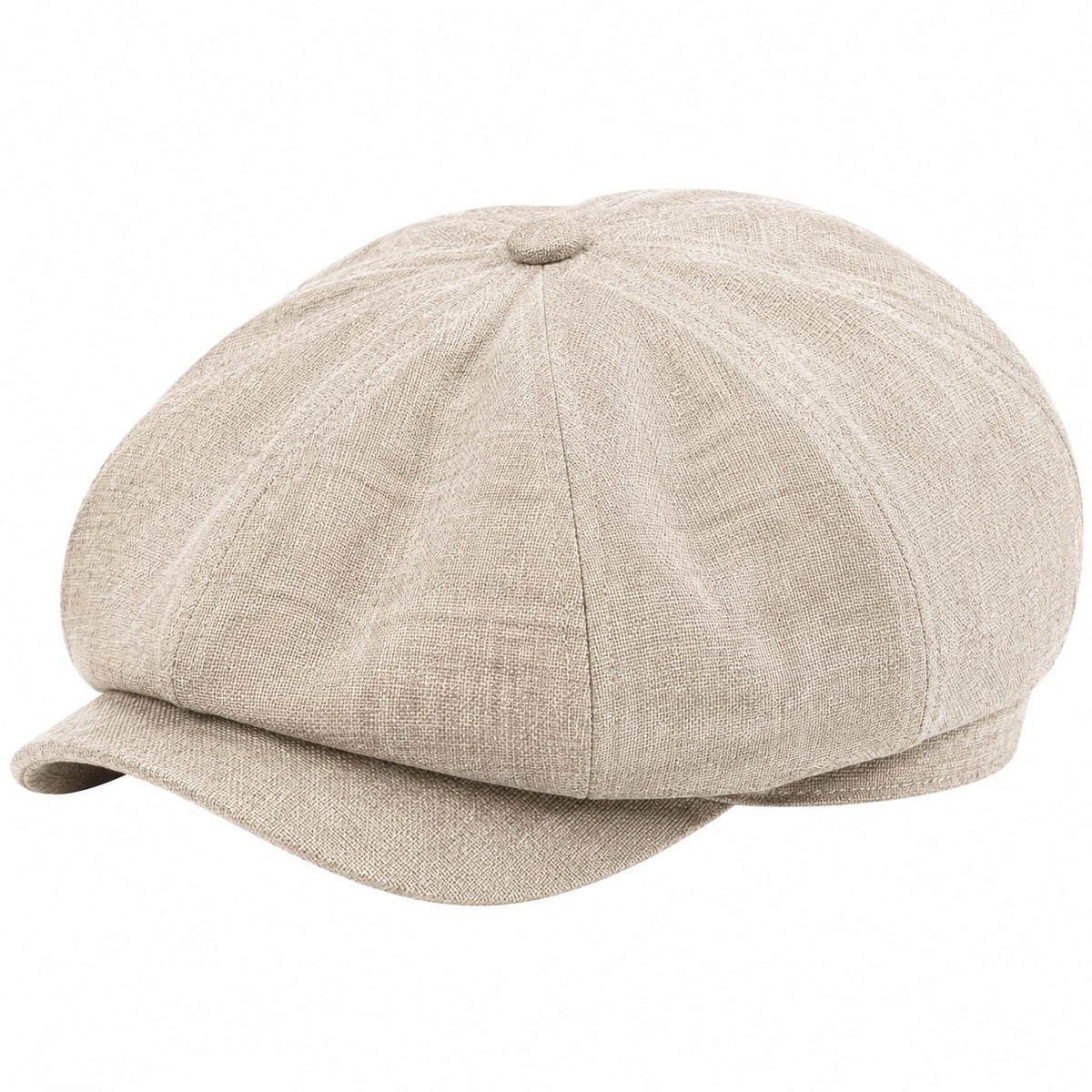 Coppola taglia unica in tessuto effetto lino beige - stile casual